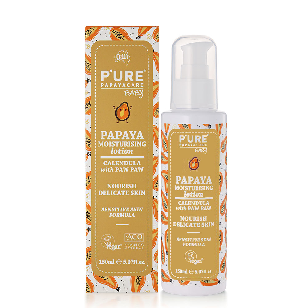 PURE 【澳洲  Papayacare】木瓜嬰兒滋潤乳液含金盞花(1入組 150ml/瓶) 即期品-2026年11月到期