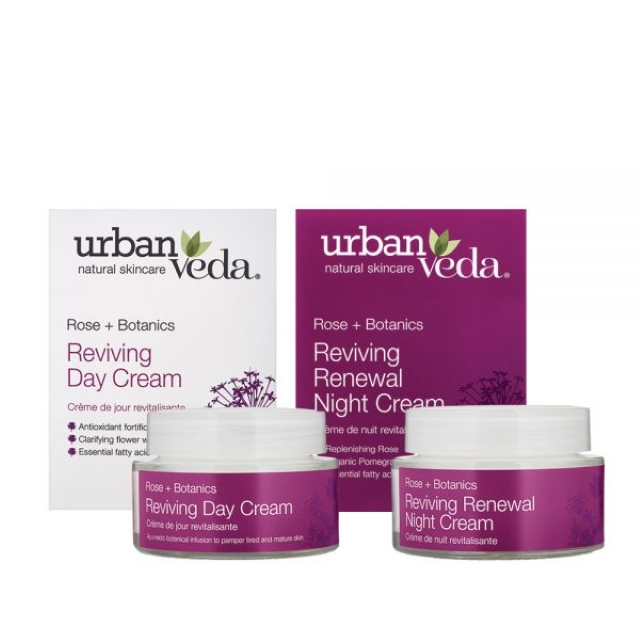 Urban Veda 城市吠陀 【城市吠陀urban veda】玫瑰賦活臉部兩件組(保濕日霜、修復晚霜 )