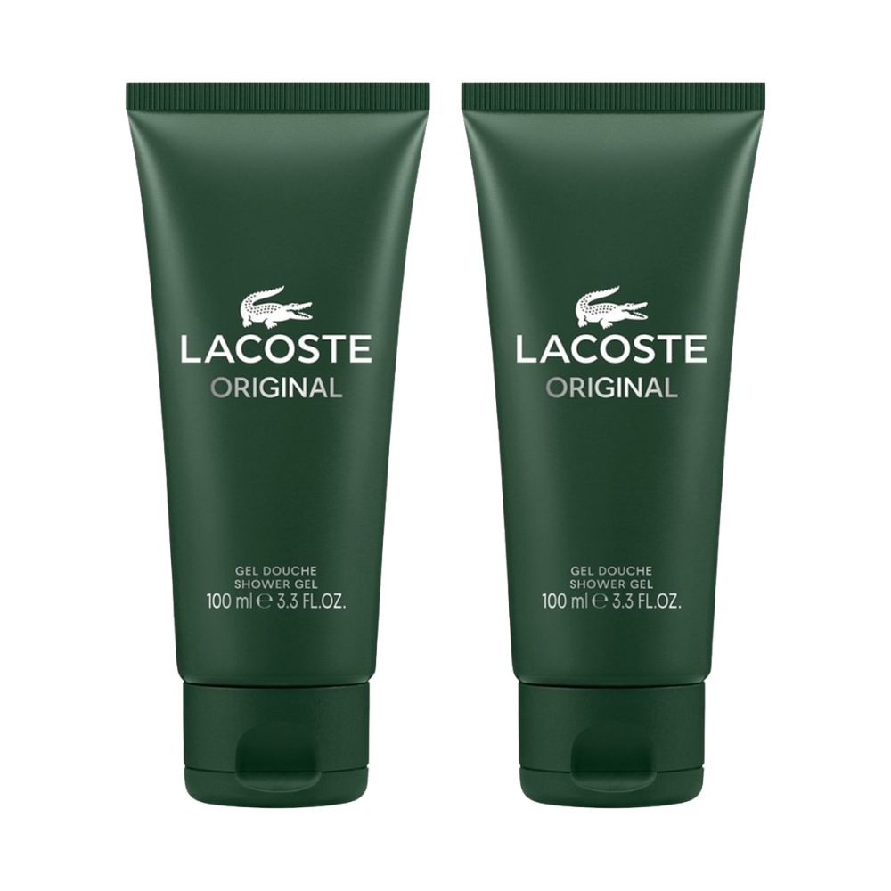 LACOSTE 經典男性淡香精沐浴精 100ml - 2入組