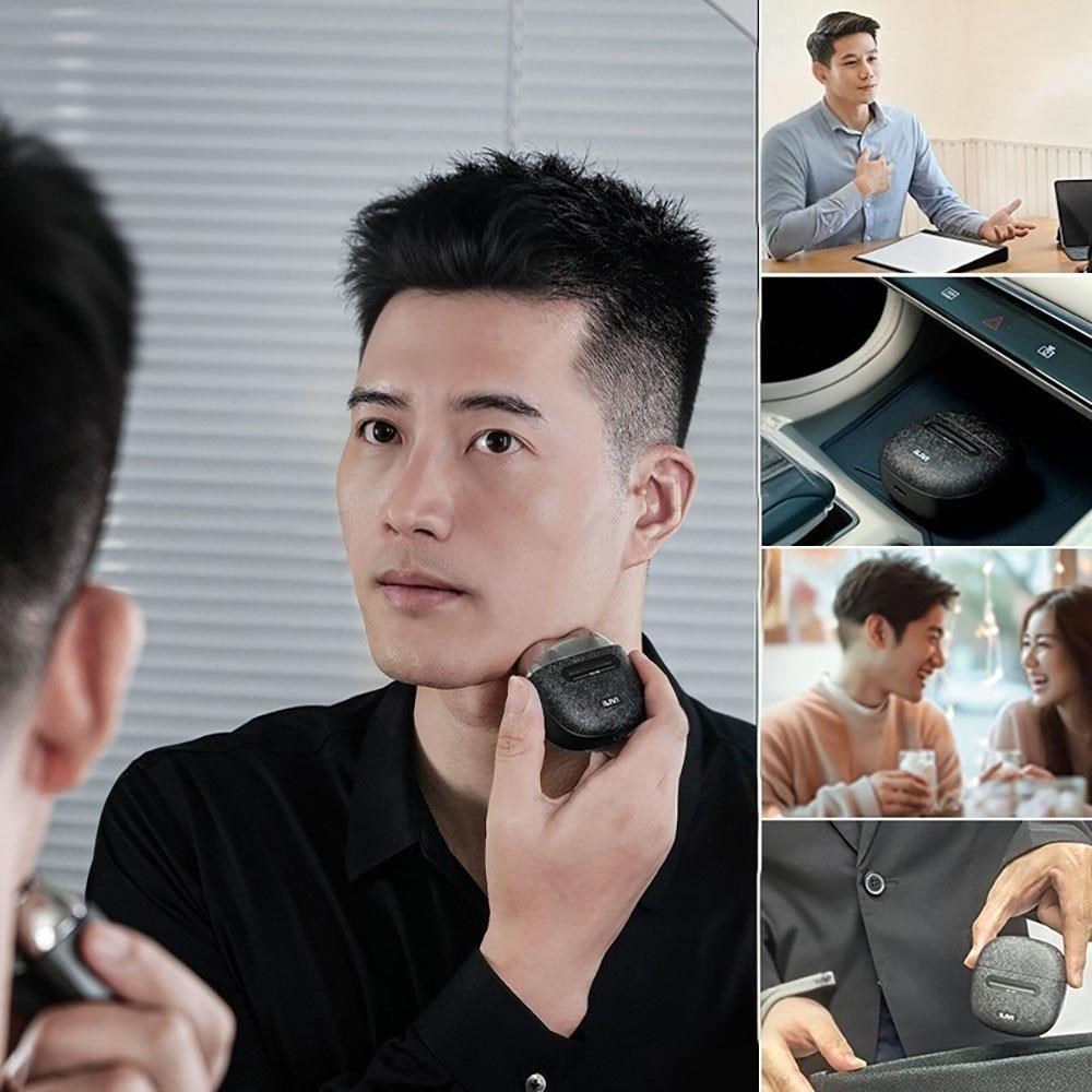 Mini紳士高轉速360度環貼感應乾濕刮鬍刀