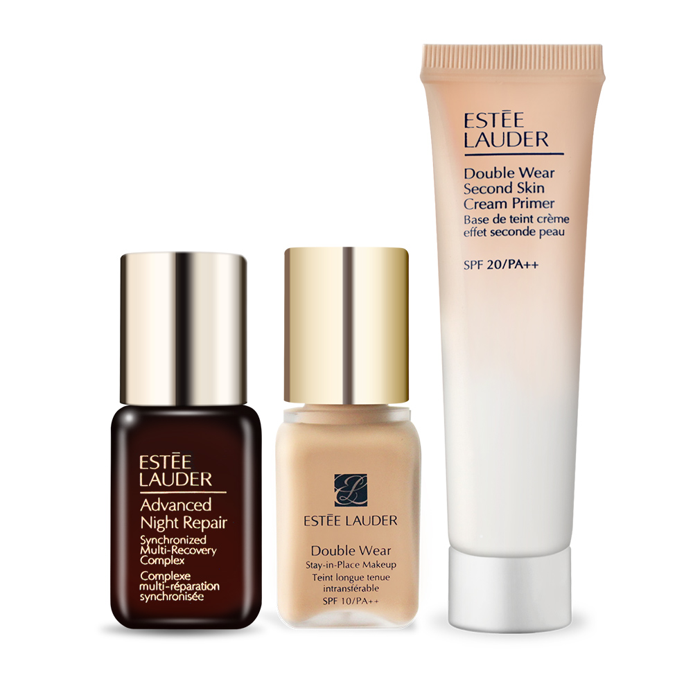 ESTEE LAUDER 雅詩蘭黛 粉持久完美肌底妝組[特潤+粉底+乖乖乳]-公司貨