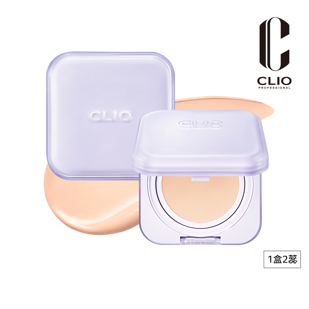 CLIO 珂莉奧 紫鑽柔焦美肌氣墊粉餅 SPF40, PA++15gX2