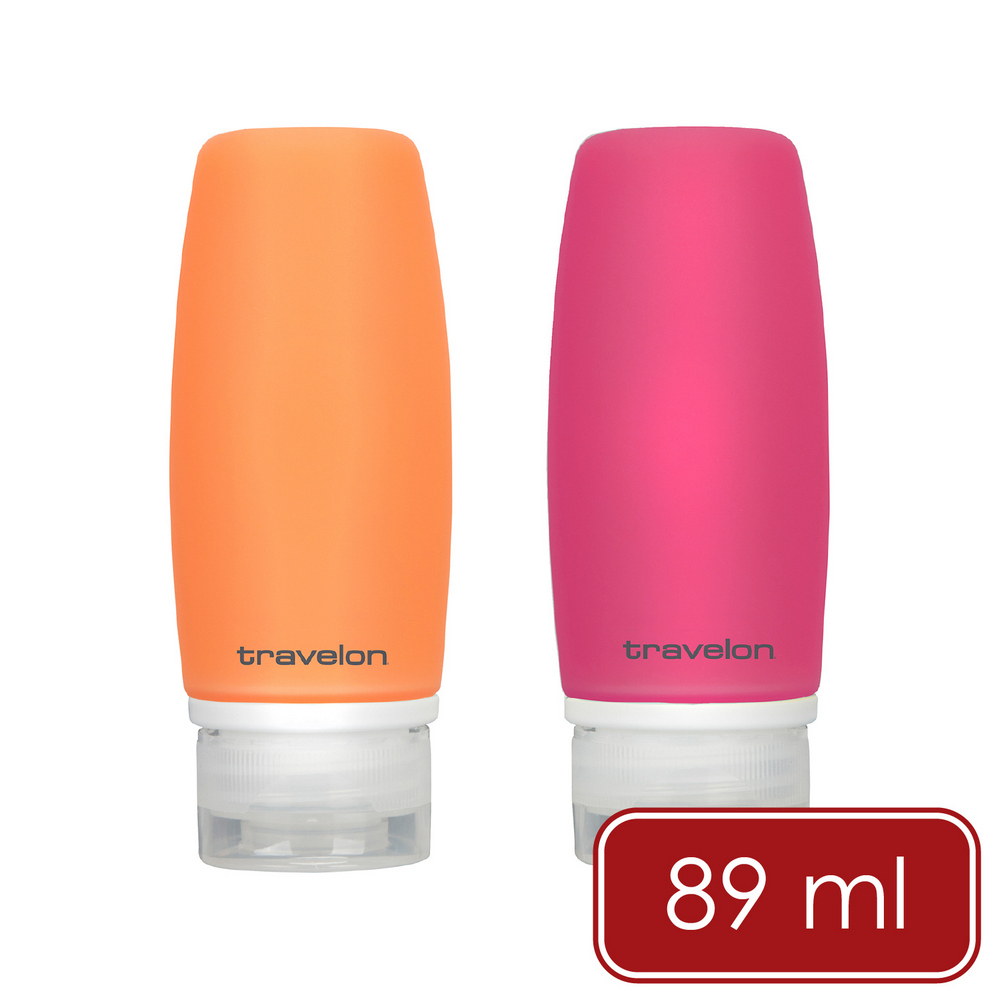 TRAVELON 美國 旅行分裝瓶2入(橙花89ml) / 沐浴乳 洗髮精 乳液瓶 保養品空瓶