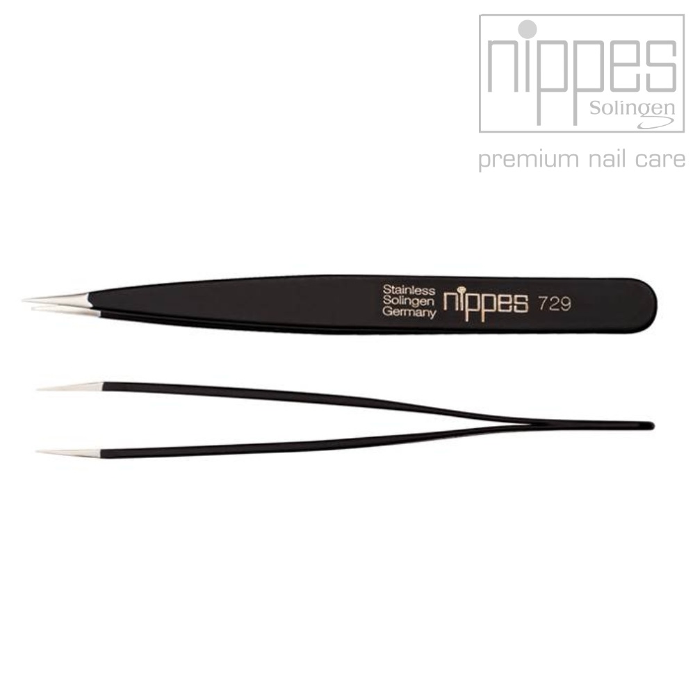 Nippes Solingen 尼佩斯索林根 德國不鏽鋼黑色尖頭鑷夾