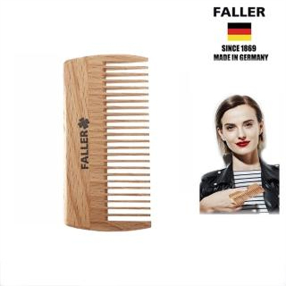 FALLER 芙樂 德國製掌上細木齒梳防靜電細軟髮適用(扁梳/梳頭造型美容//女王節)
