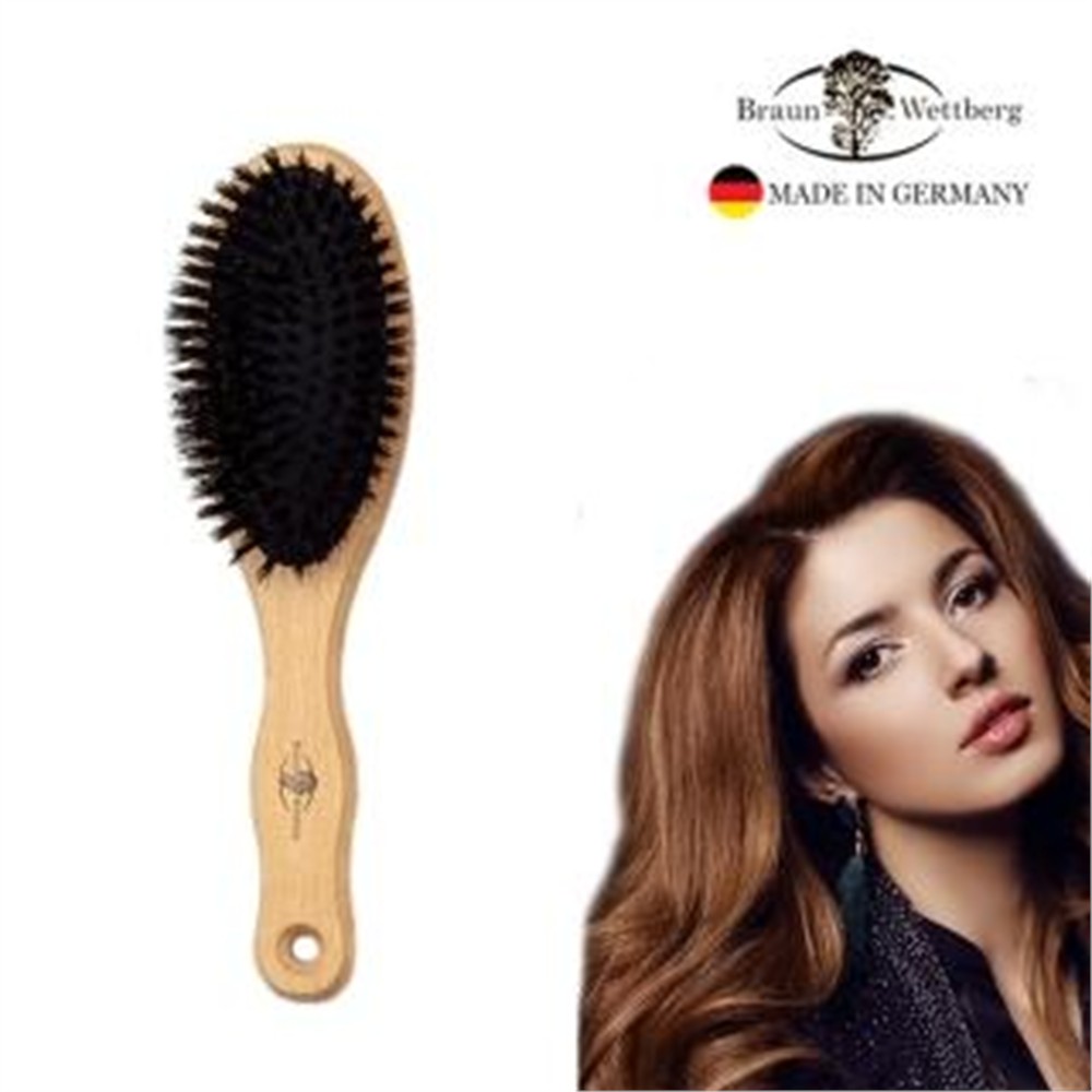 BRAUN WETTBURG 珀薇 【BRAUN WETTBURG 珀薇】德國製 好好握FSC豚鬃氣墊好按摩梳(氣墊好按摩梳/梳頭按摩美容/女王節)