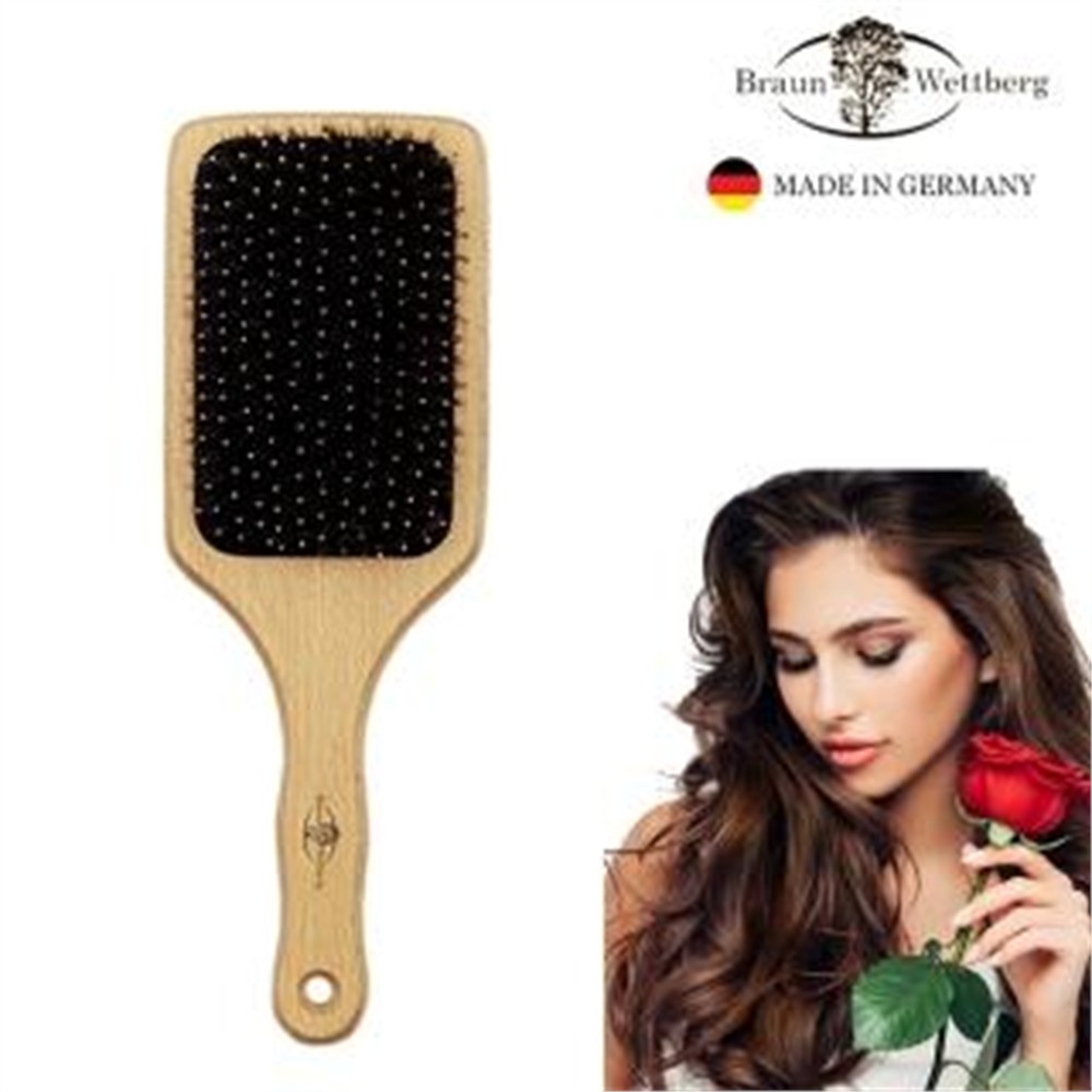 BRAUN WETTBURG 珀薇 【BRAUN WETTBURG 珀薇】德國製 好好握FSC方形大豚鬃纖維氣墊梳(氣墊梳/梳頭按摩美容/女王節)