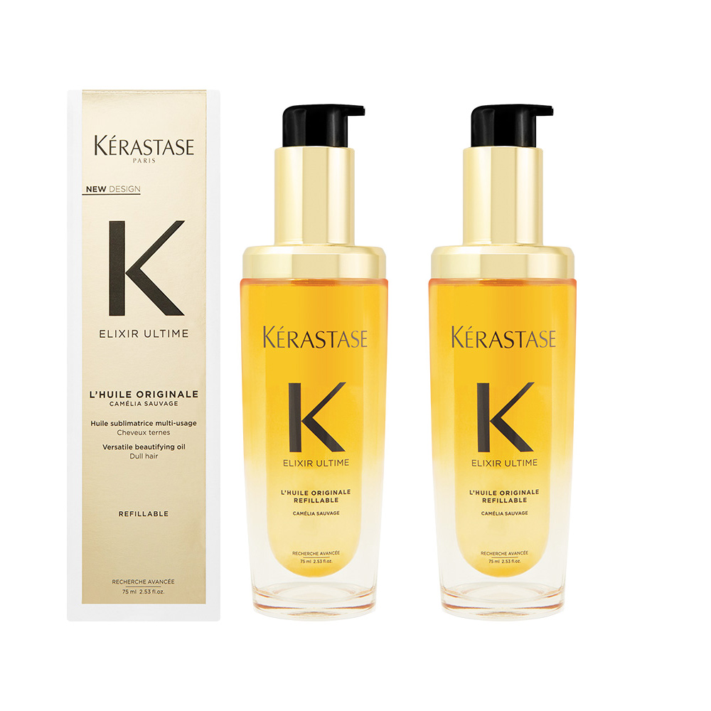 Kerastase 卡詩 金緻柔馭山茶花鎏光露75ml 買一送一 #新版小金油 (可替換芯) (升級版奢光小金油/護髮油/卡詩髮油)（其他規格）