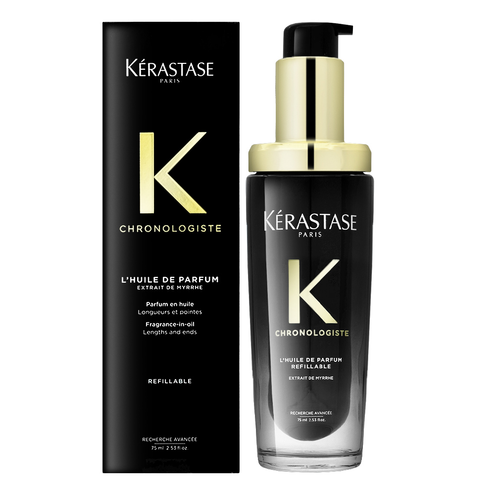 Kerastase 卡詩 黑鑽極萃逆時玫瑰香氛露 75ml #升級版 (新升級/護髮油/卡詩髮油/黑鑽髮油/禮物/送禮推薦) 國際航空版