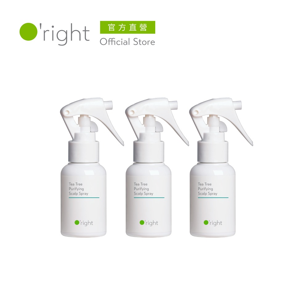 O'right 歐萊德 【淨化三入組】Oright 茶樹抗菌頭皮噴霧50ml（其他規格）