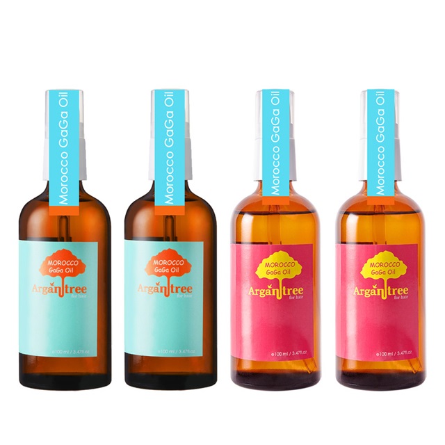 Morocco GaGa Oil GaGa 摩洛哥護色/快吸收/不油手/長效護髮油4入組-100ml*4(多款任選)