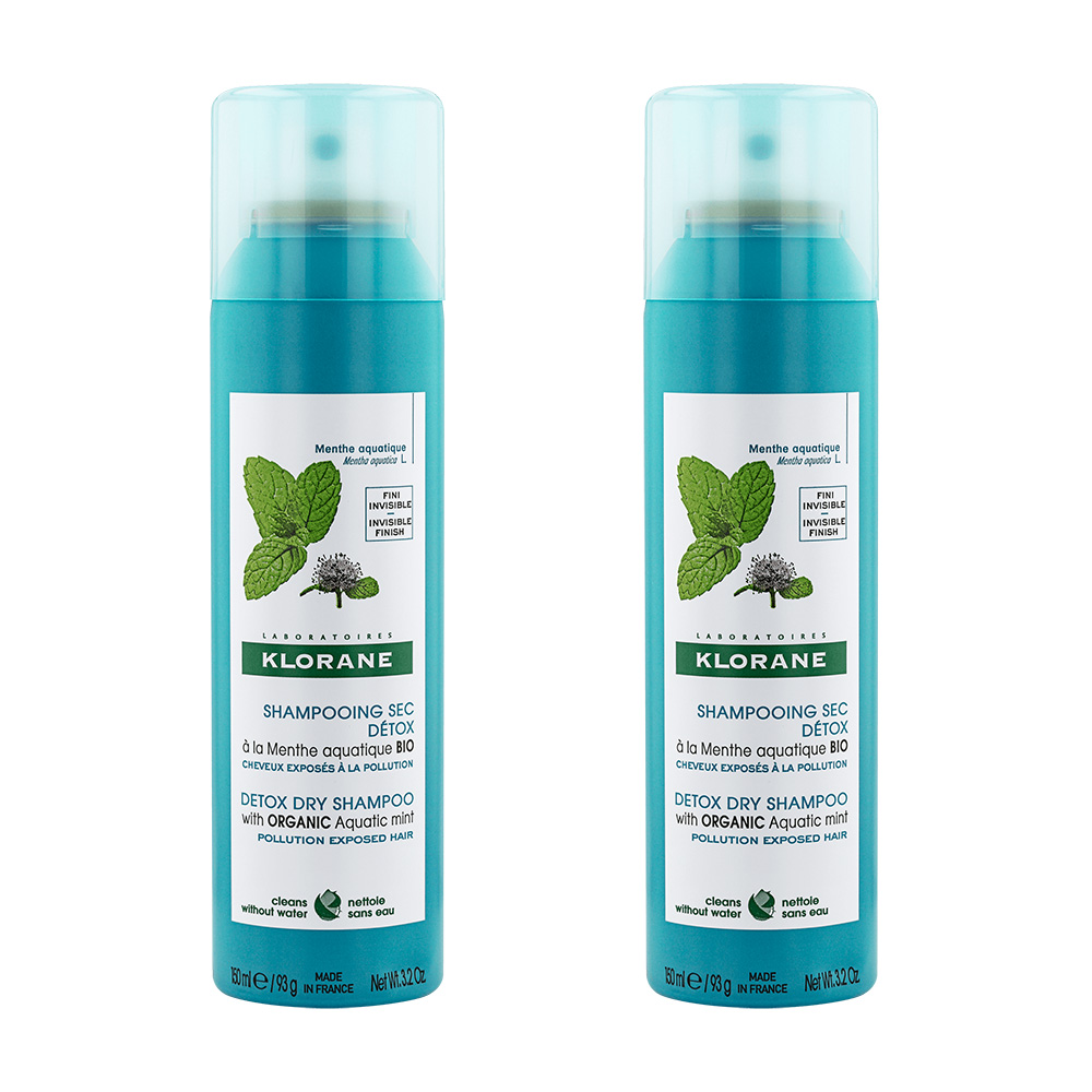 KLORANE 蔻蘿蘭 涼感淨化乾洗髮150ml(2入組)
