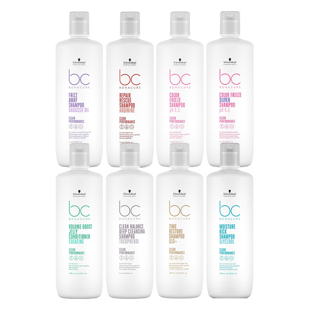 SCHWARZKOPF 施華蔻 BC系列 極緻修護/晶燦鎖色/豐盈俏彈/凝時再生/水感保濕 洗髮精1000ml 贈壓頭