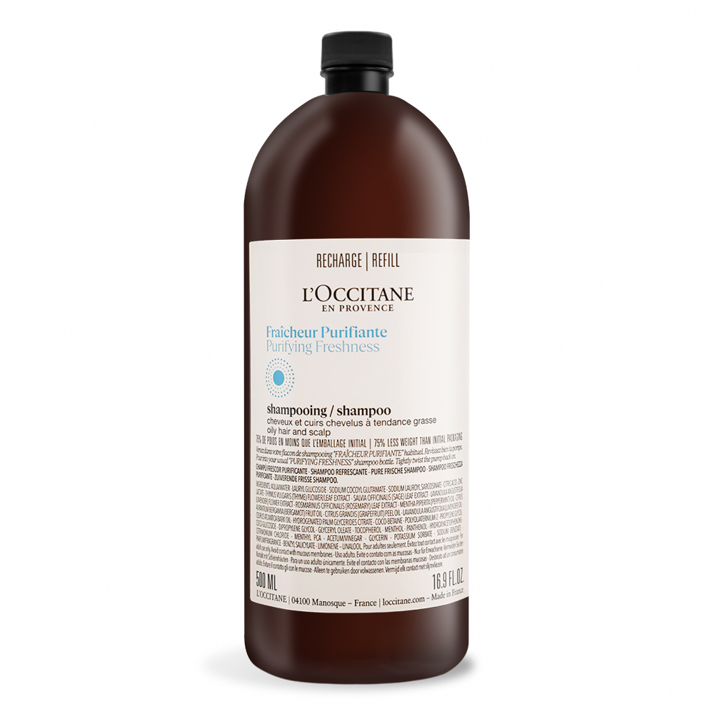 L'OCCITANE 歐舒丹 草本淨涼洗髮乳補充瓶(500ml)-全新包裝-百貨公司貨