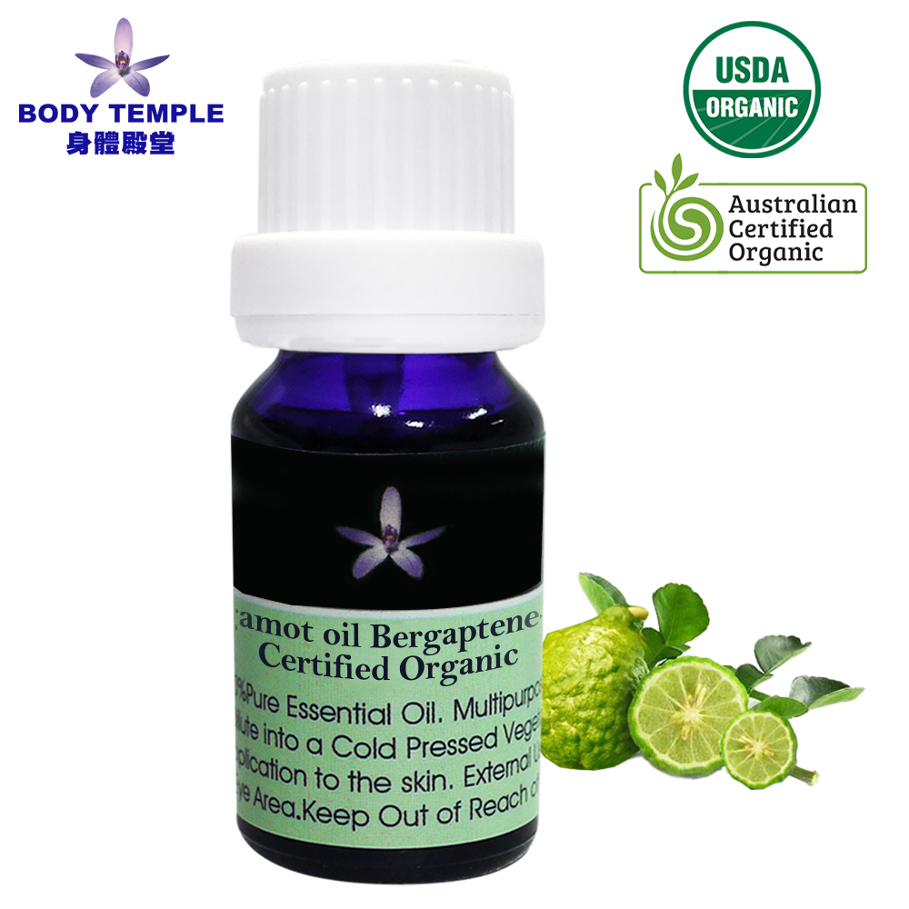Body Temple 身體殿堂 100%有機佛手柑(Bergamot oil Bergaptene-free)芳療精油-抗光敏30ml