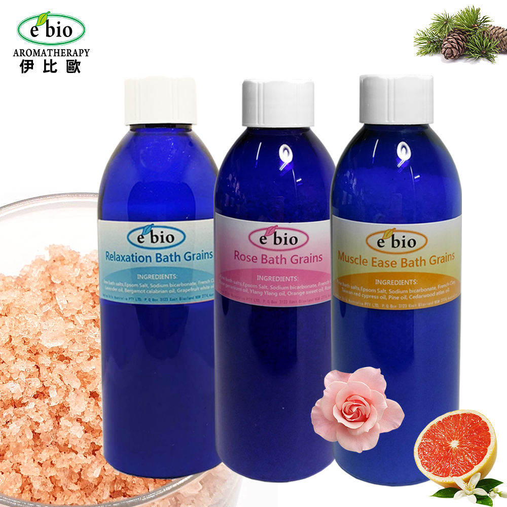 e'bio 伊比歐 精油礦物泡澡浴鹽200g-冬季三入優惠組