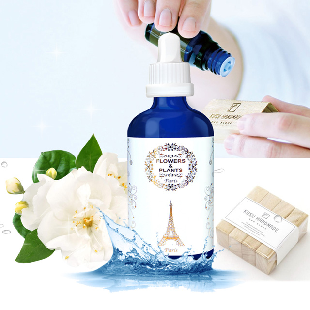 Flowers&Plants 愛戀花草 日本薰香楠樟木塊x4+水氧精油30ML(迷情香水伊蘭花)