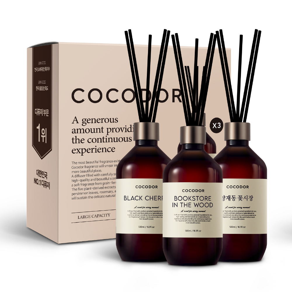 COCODOR 珂珂朵爾 格調系列擴香瓶500ml(3入組) (多種香味任選)
