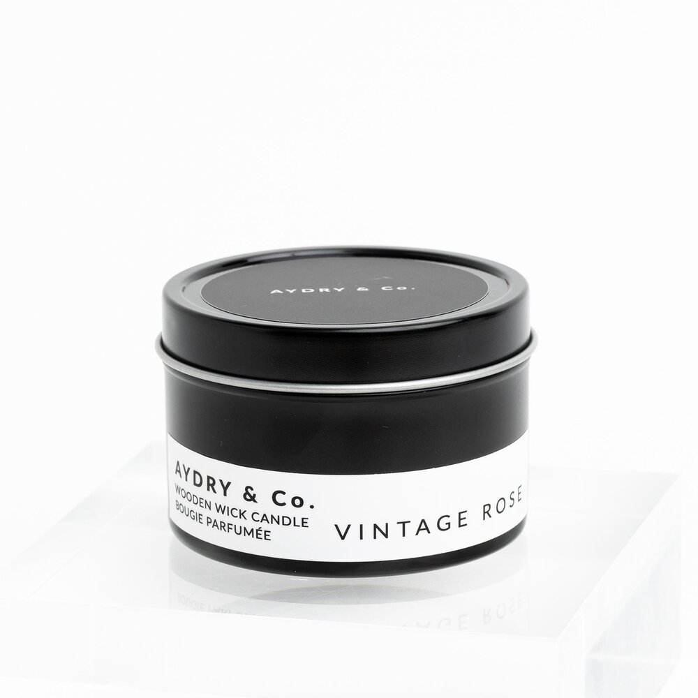 美國  復古玫瑰 VINTAGE ROSE 手工木芯香氛蠟燭 3oz / 85g