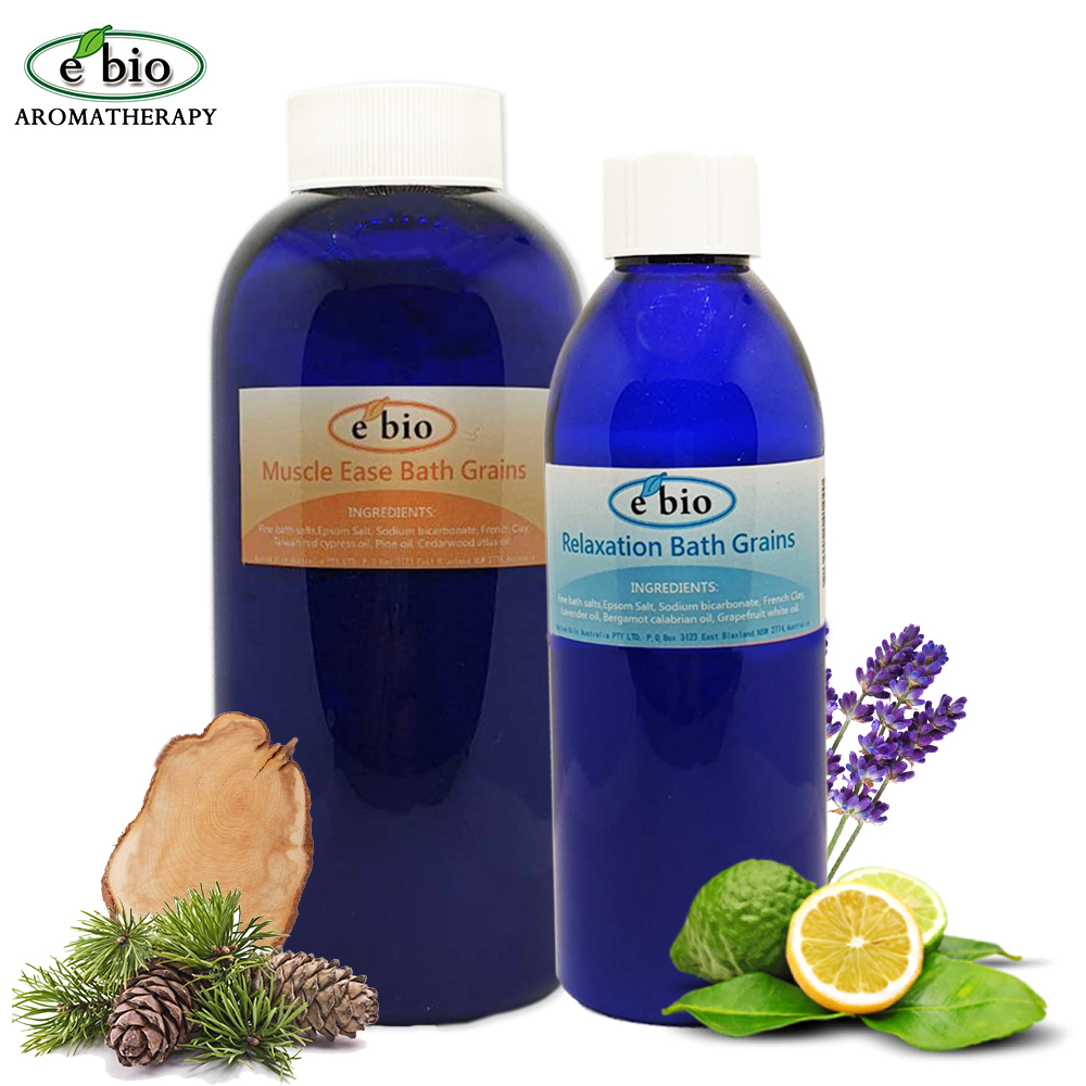 e'bio 伊比歐 放鬆筋肉精油礦物浴鹽 500g+放鬆心神精油礦物浴鹽 200g 雙11限時特惠組合