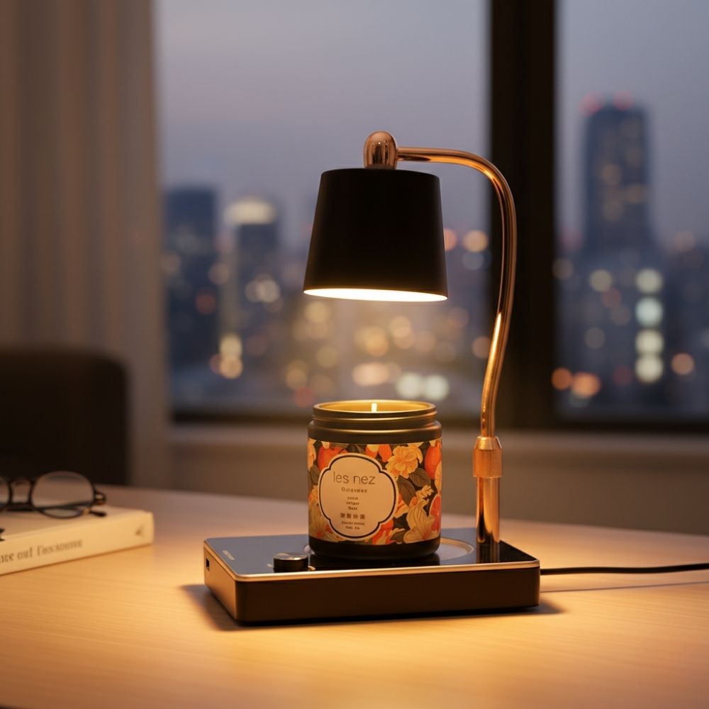 Les nez 香鼻子 北歐香氛融蠟燈 霧黑金 《獨處時光 Me Time》USB+定時版