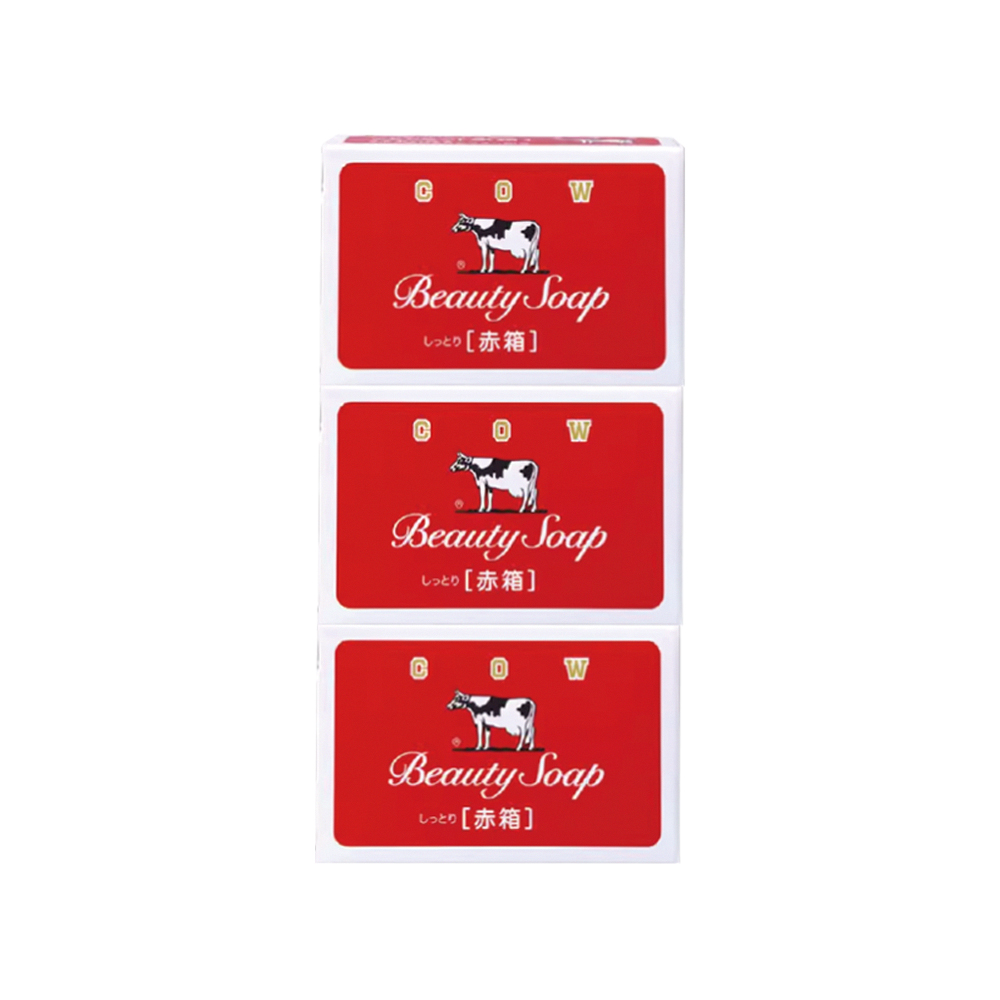 牛乳石鹼 日本COW-身體沐浴清潔牛乳肥皂-玫瑰滋潤(紅)90gx3盒/組(綿密泡泡滋潤,沐浴,洗澡,洗手,洗臉,卸淡妝,美妝保養,散發淡淡香氣,卸淡妝)（其他規格）