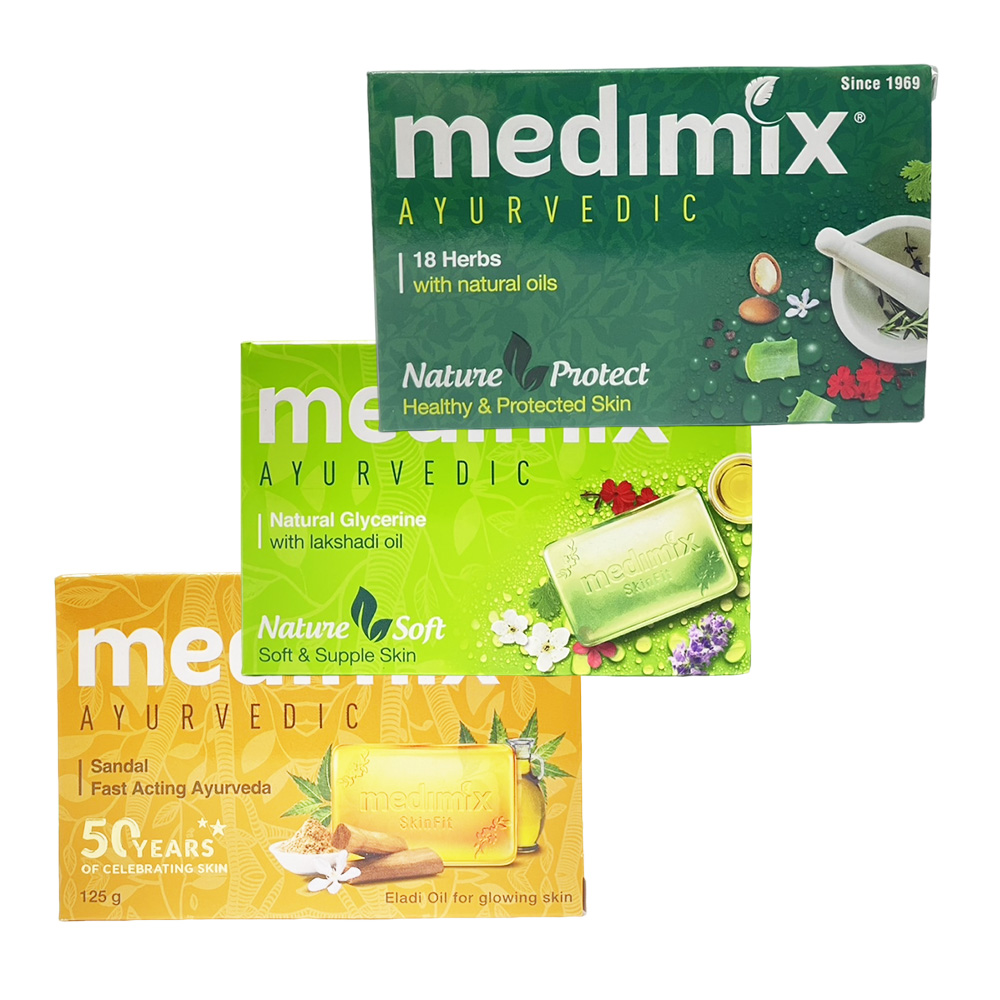MEDIMIX 印度綠寶石皇室藥草浴美肌皂125g 20入 (寶貝/草本/檀香) 任選
