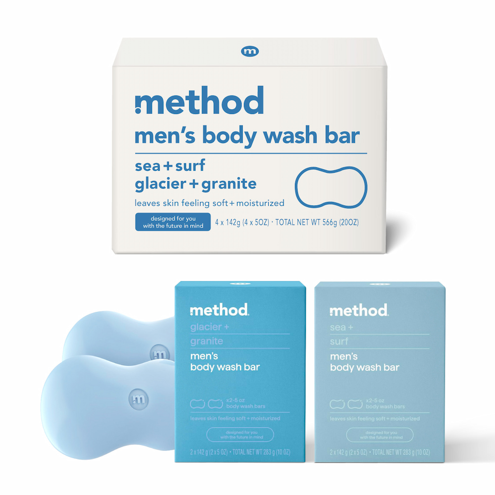 Method 美則 男仕潔膚皂禮盒 海洋衝浪+極地冰川 142g x4