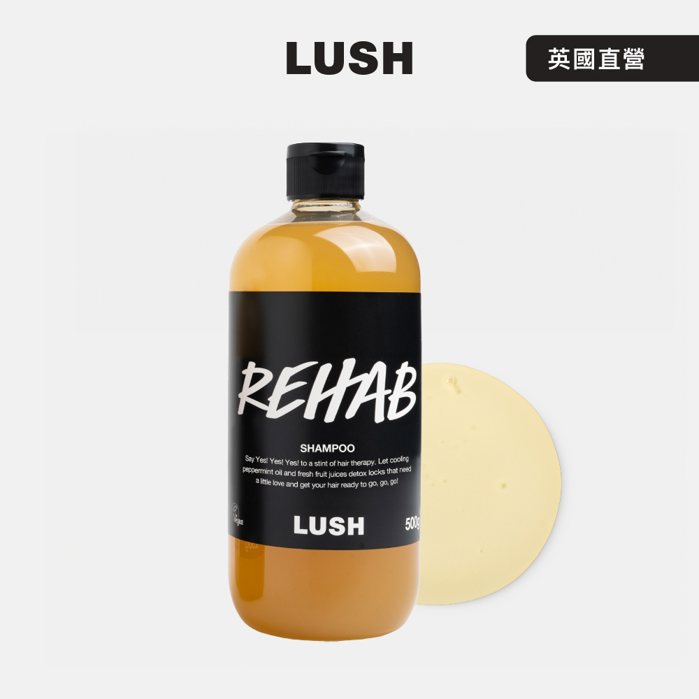 LUSH Rehab 水果特調洗髮露 500g (洗髮精/修護/亮澤/調理頭皮/溫和清潔)