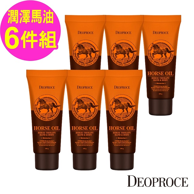 DEOPROCE 【韓國 】馬油全能護手霜100gX6入組(潤澤撫紋保濕護手霜) (可當身體乳使用)