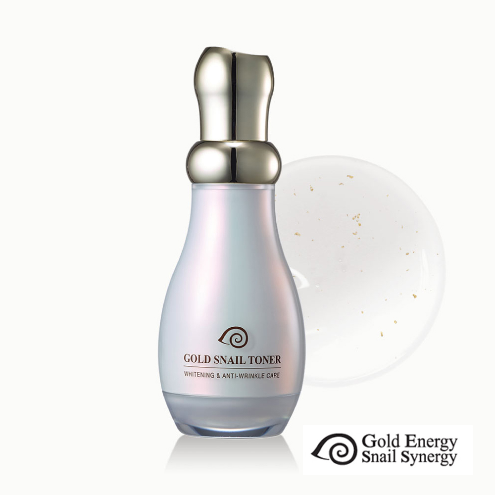 韓國【Gold Energy Snail Synergy】黃金蝸牛極致透白防皺潤膚露130ml  (黃金蝸牛化妝水)