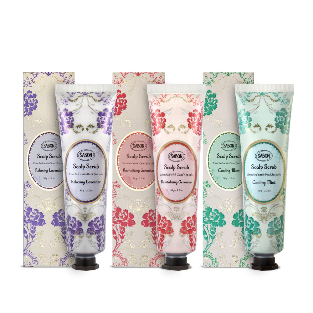 SABON 死海鹽頭皮磨砂膏 90g 百貨公司貨 (沁心薄荷/賦活天竺葵/舒緩薰衣草)