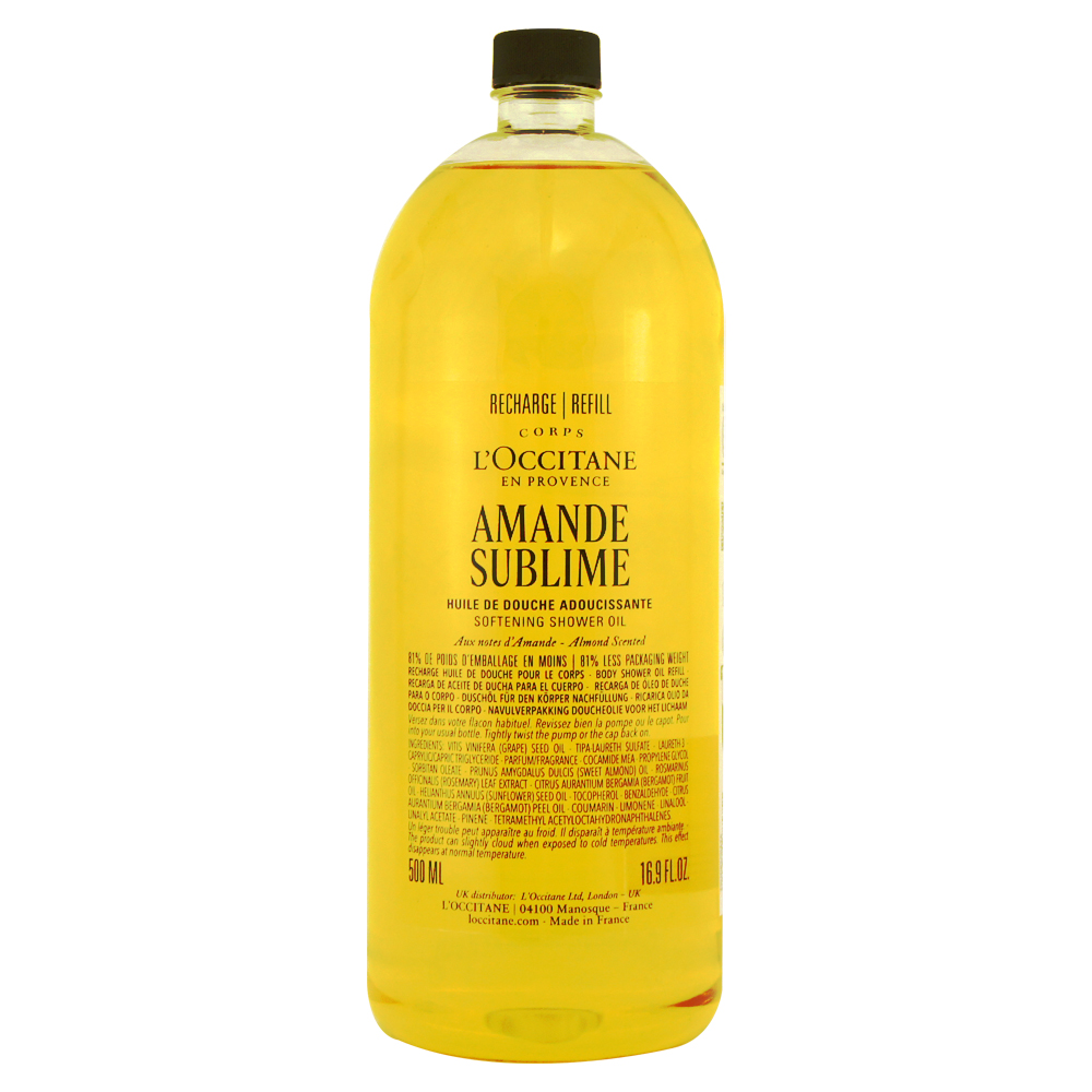 L'OCCITANE 歐舒丹 杏仁極緻柔膚沐浴油補充瓶 500ML