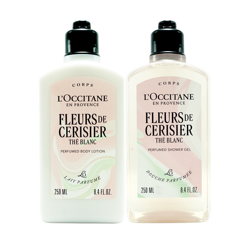 L'OCCITANE 歐舒丹 白茶櫻花美體組[沐浴膠+身體乳]