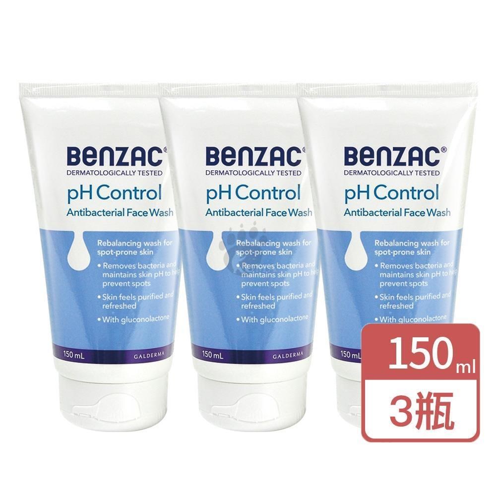 Cetaphil 舒特膚 Benzac倍克荳 抑菌潔面露X3瓶(150ml/瓶)-洗面乳/敏感肌也適用
