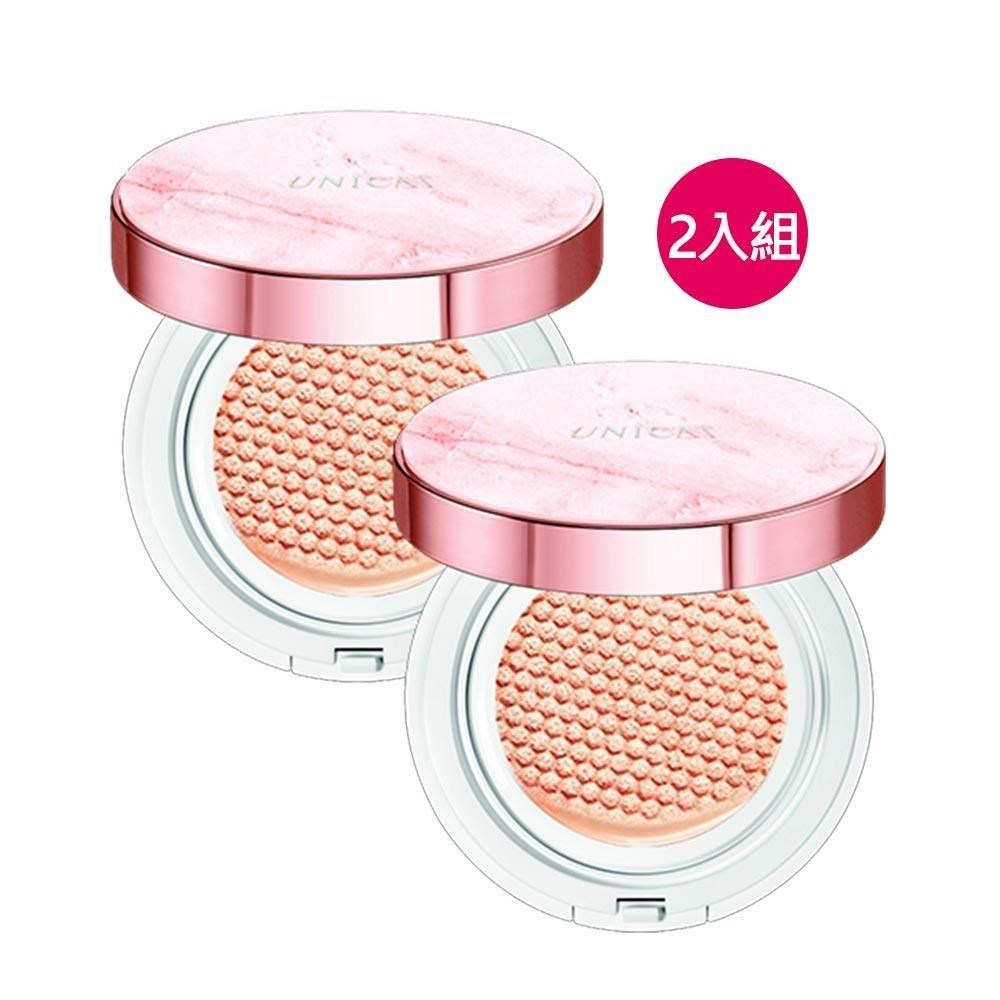 UNICAT 變臉貓 出清良品 防曬持妝 3D蜂巢升級版 光彩保濕氣墊粉餅 13g SPF50+PA+++ 2入超值組