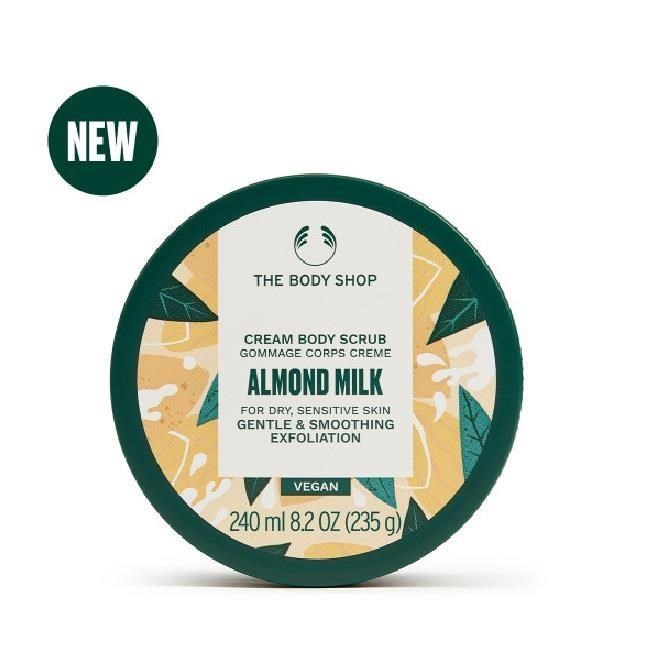 The Body Shop 美體小舖 杏奶舒敏滋養身體磨砂膏-240ML