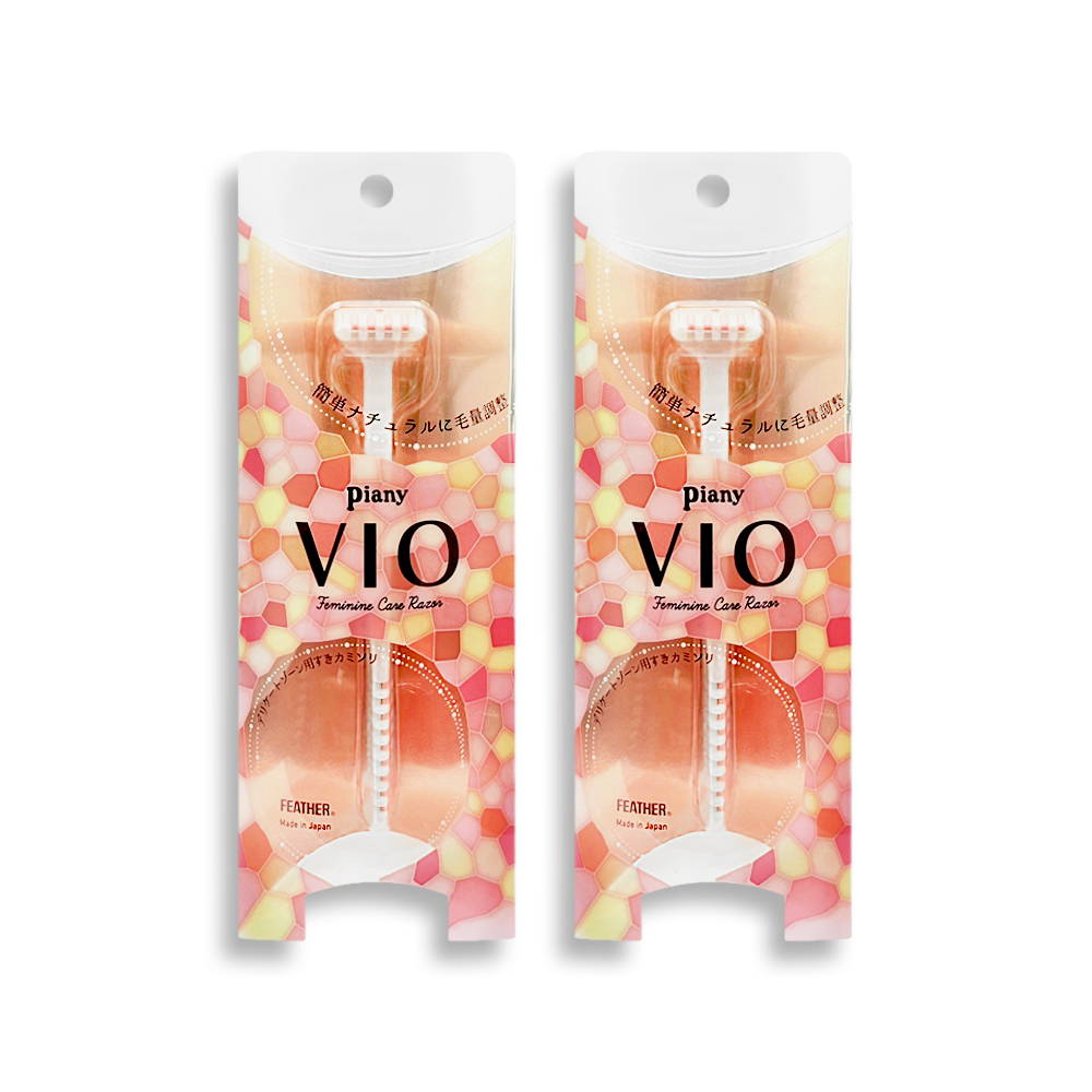 FEATHER 羽毛牌 日本Piany VIO仕女私密部位美體刀1入/盒(比基尼線修毛刀,手動調整雙頭刮毛刀)
