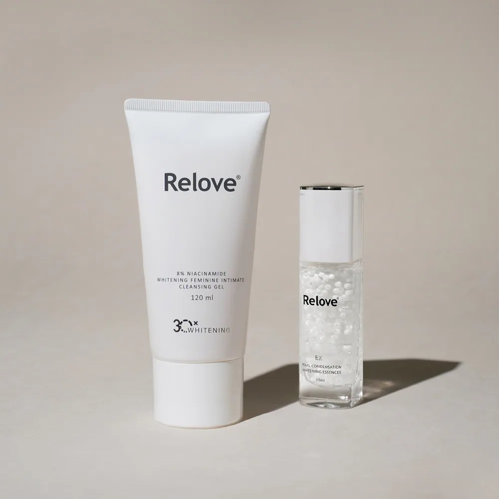 Relove 菸鹼醯胺 私密潔淨凝露 120ml + EX版 淨柔白桃 私密 晶球凝露 30ml