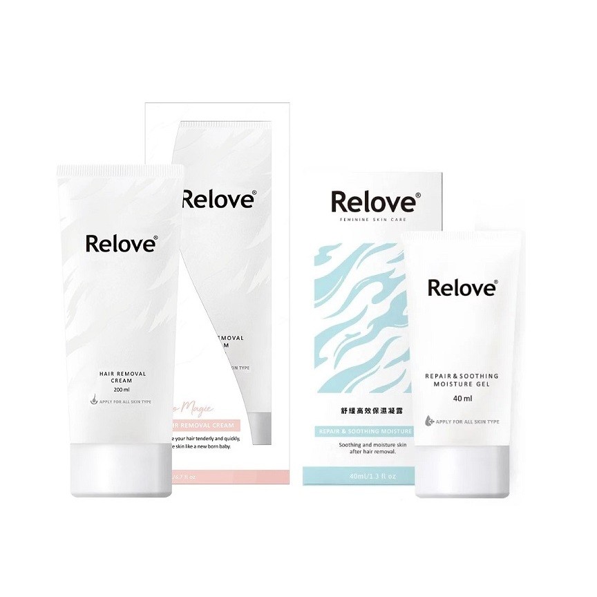 Relove 瞬淨 Ku溜零毛髮霜200ml+ 舒潤 私密舒緩凝露40ml