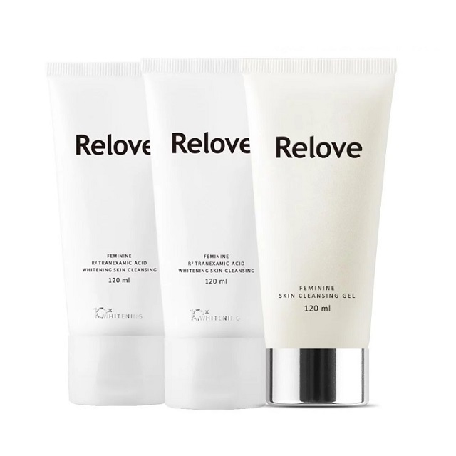 Relove 菸鹼醯胺 淨白 私密潔淨凝露120ml *2 + 胺基酸 私密潔淨凝露120ml *1