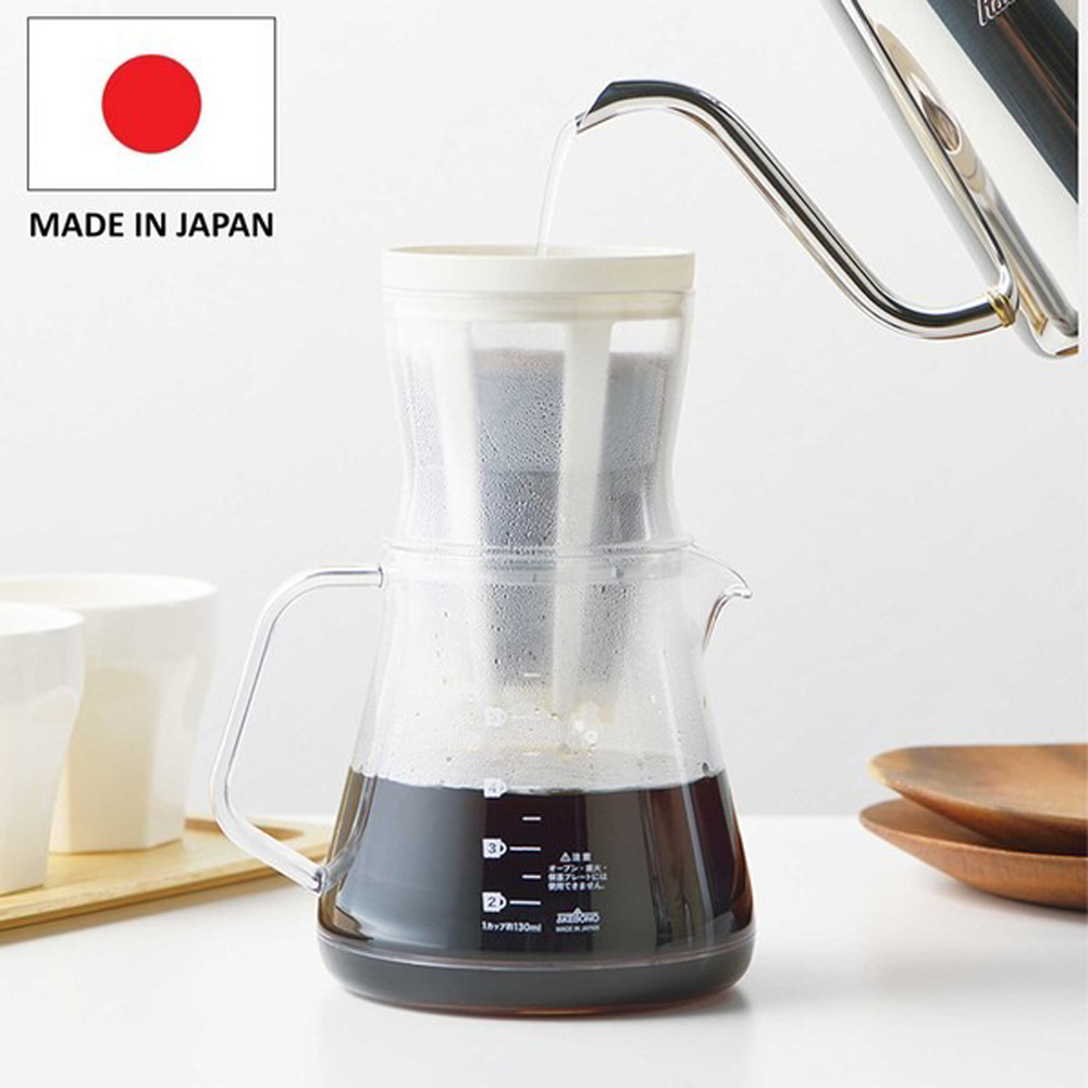 AKEBONO 曙?業 日本製 二合一免濾紙咖啡濾泡壺 750ml(咖啡冷熱壺、咖啡壺、茶壺)