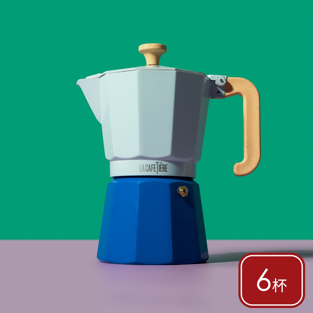 La Cafetiere 英國 Venice義式摩卡壺(天空藍6杯) / 濃縮咖啡 摩卡咖啡壺 義式濃縮 espresso