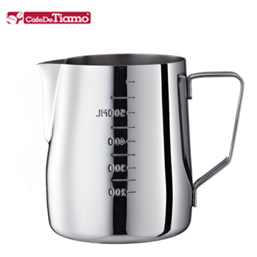 Tiamo 專業內外刻度不鏽鋼拉花杯600cc(HC7075)