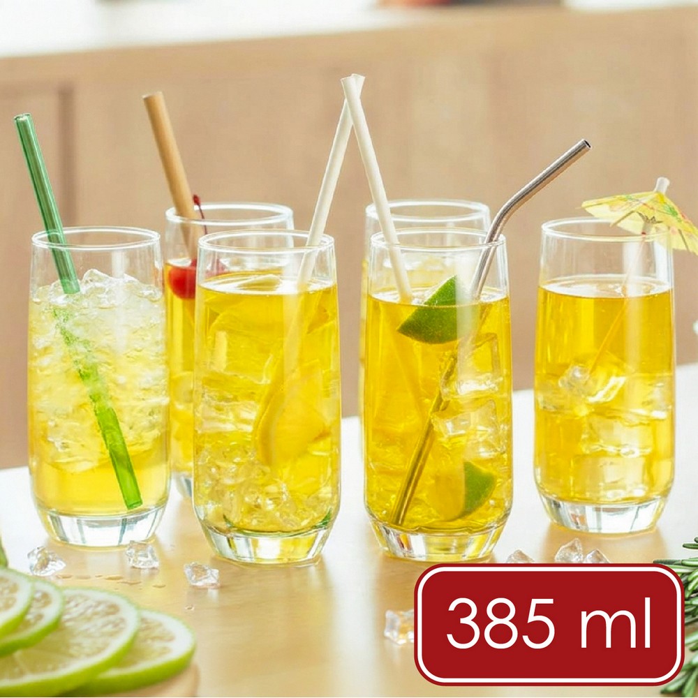 Luigi Ferrero 歐洲 Danilo豎紋高球杯6入(385ml) / 水杯 茶杯 飲料杯 可機洗 洗碗機可洗