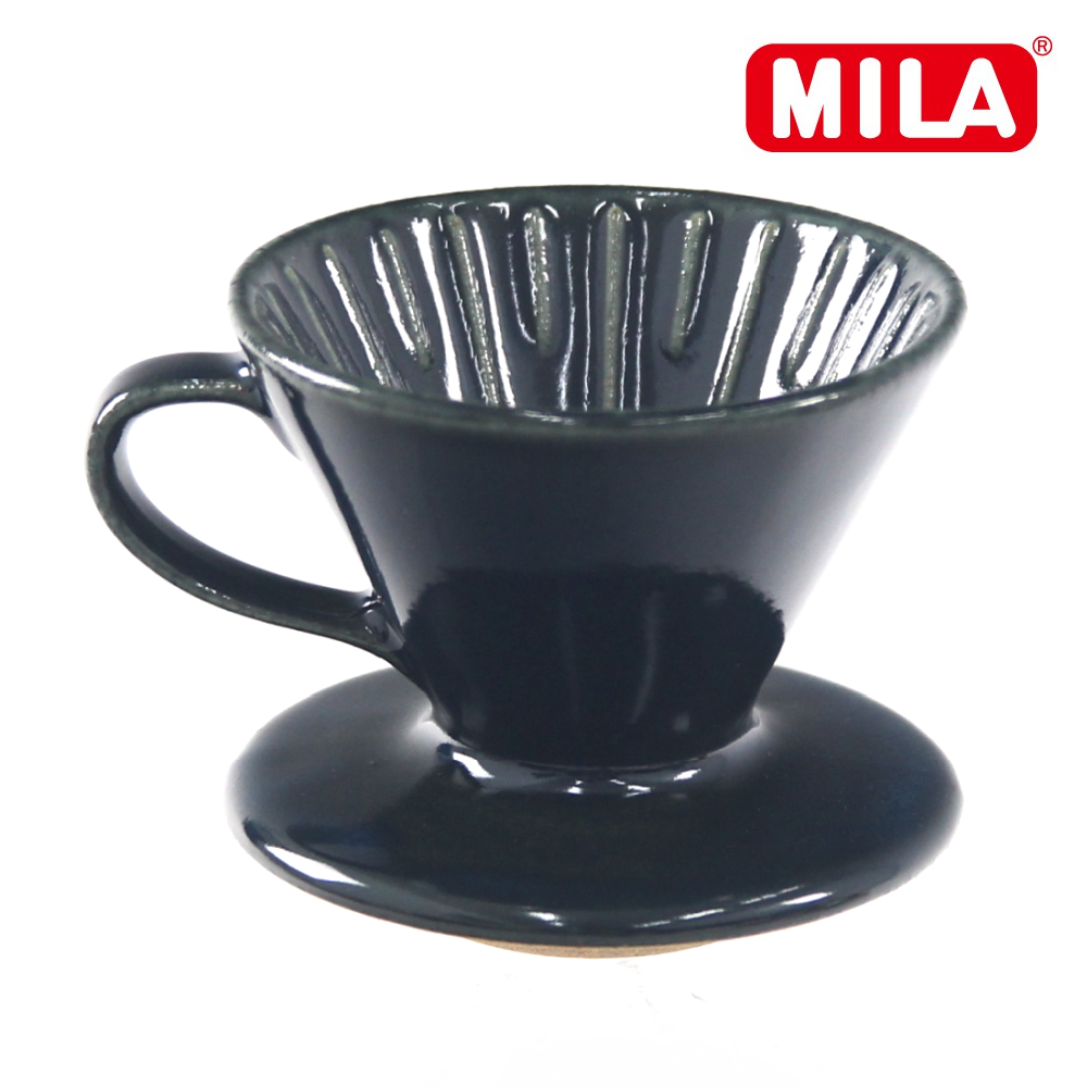 MILA 日本製 織部燒 咖啡濾杯01-清海風琉璃