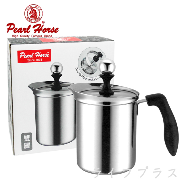 日本寶馬牌玻璃蓋奶泡器-400cc