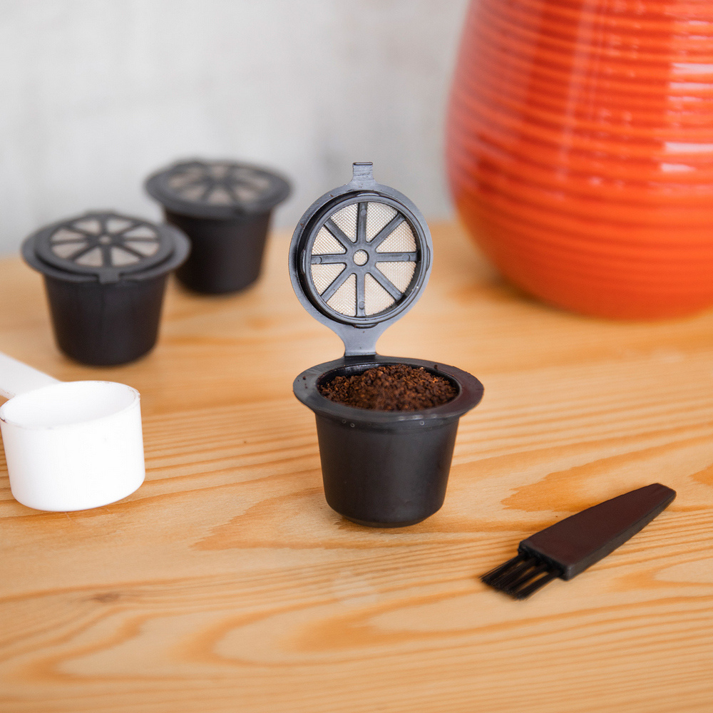 La Cafetiere 英國 量匙+咖啡膠囊殼3入 / 咖啡佈粉器 壓粉器 咖啡壓粉器 平粉錘 整粉器 填壓器