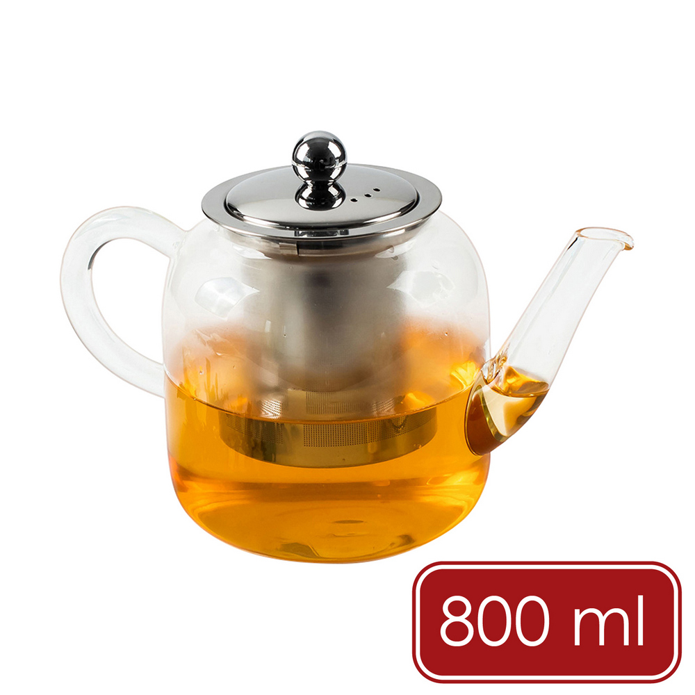 Luigi Ferrero Coffeina玻璃濾茶壺(直型800ml) / 泡茶 下午茶壺 茶具