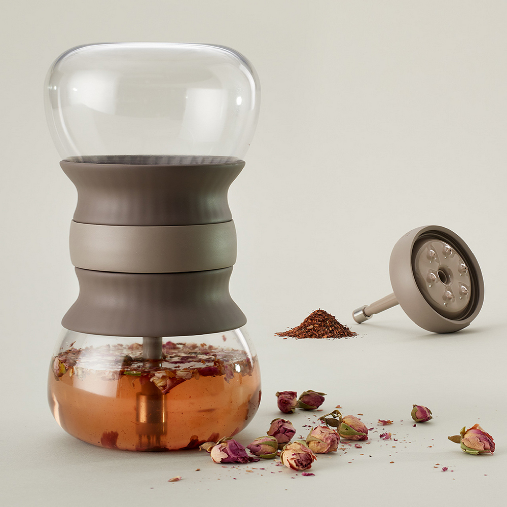 LEKUE 西班牙 沙漏濾茶壺(棕500ml) / 泡茶壺 茶具 可機洗 洗碗機可洗